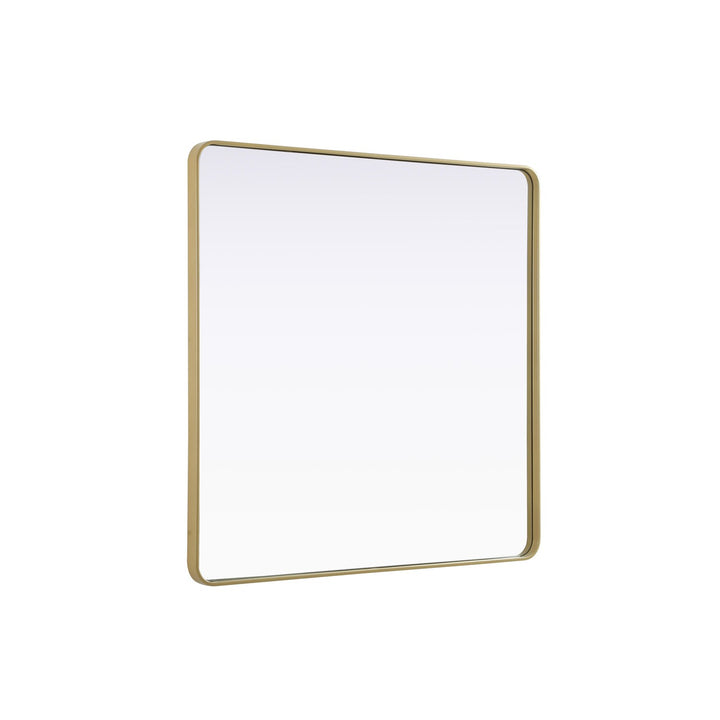 Contour Metal Square Mirror 48X48 In Brass
