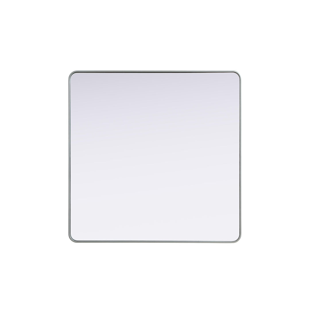 Contour Metal Square Mirror 48X48 In Silver by Elegant Decor