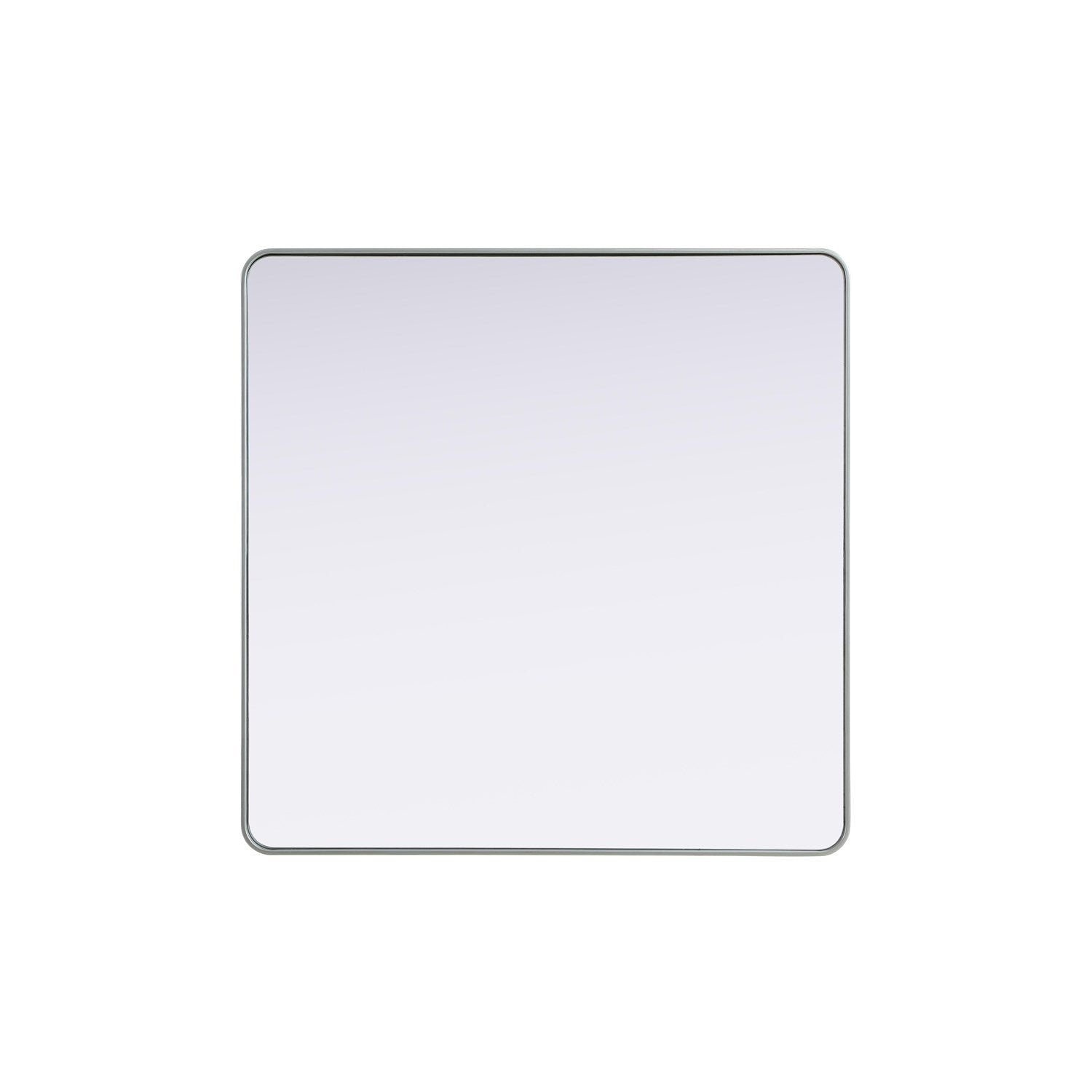 Contour Metal Square Mirror 48X48 In Silver by Elegant Decor
