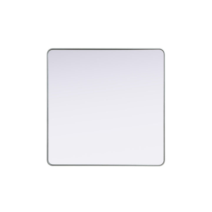 Contour Metal Square Mirror 48X48 In Silver by Elegant Decor