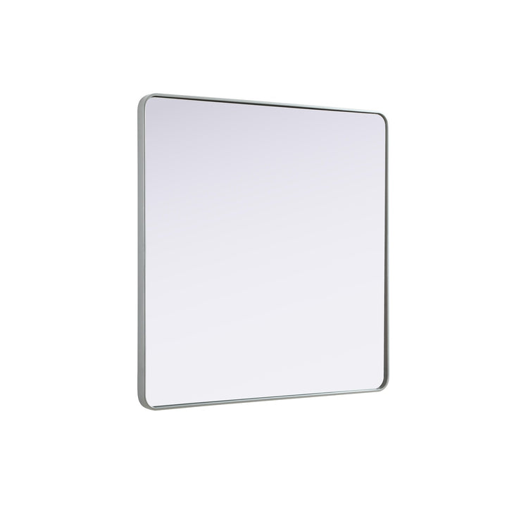 Contour Metal Square Mirror 48X48 In Silver