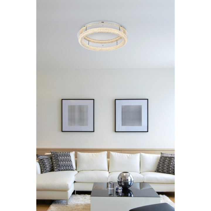 29.5 Inch Led Flush Mount In Chrome