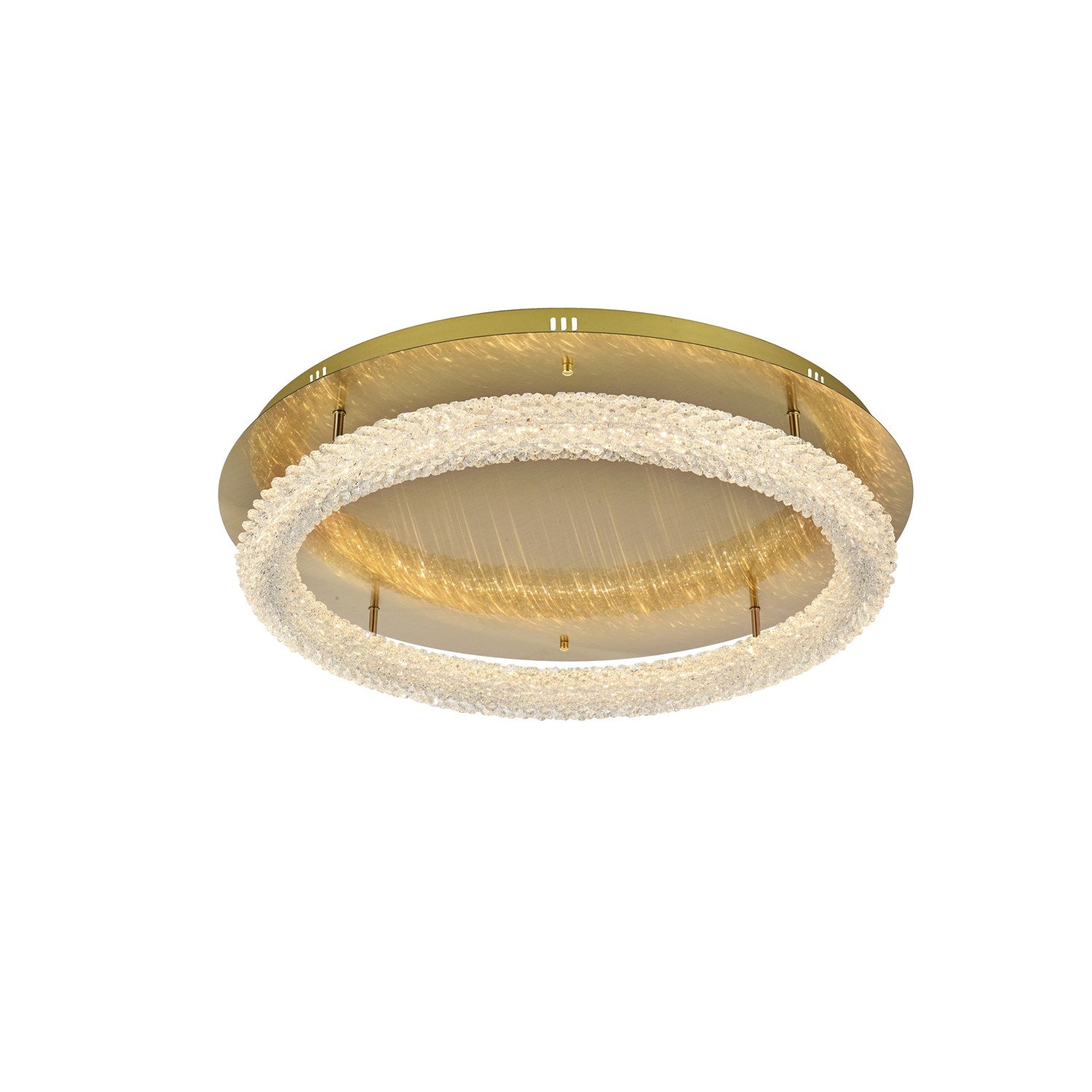29.5 Inch Led Flush Mount In Satin Gold by Elegant Lighting