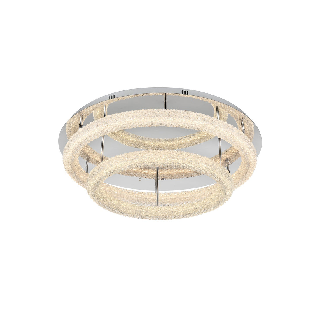 33.5 Inch Led Flush Mount In Chrome by Elegant Lighting