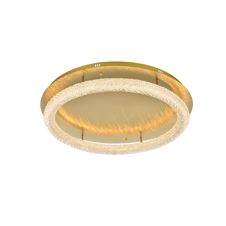 33.5 Inch Led Flush Mount In Satin Gold by Elegant Lighting