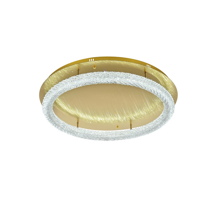 33.5 Inch Led Flush Mount In Satin Gold