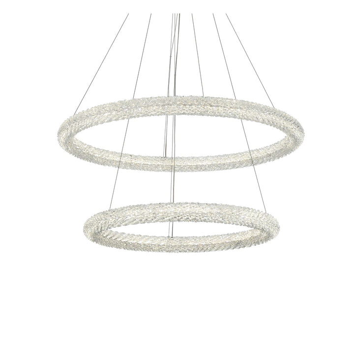35.5 Inch Led Chandelier In Chrome