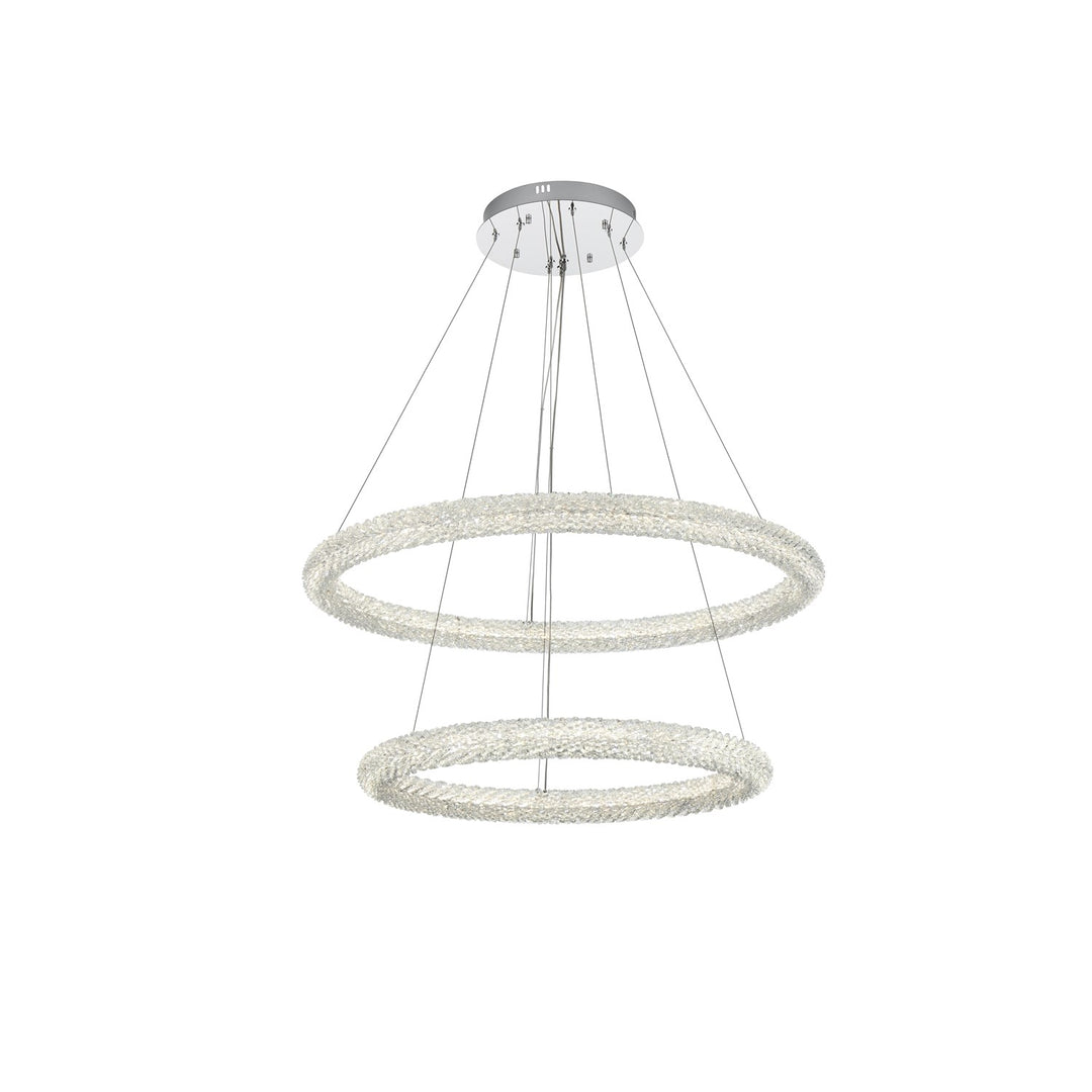 35.5 Inch Led Chandelier In Chrome