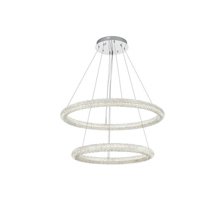 35.5 Inch Led Chandelier In Chrome