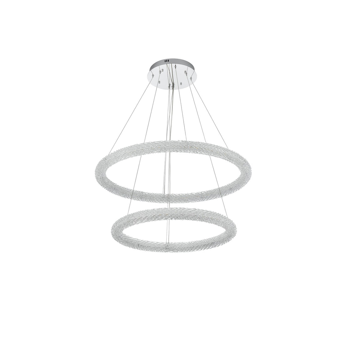 35.5 Inch Led Chandelier In Chrome