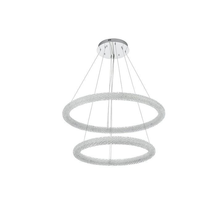 35.5 Inch Led Chandelier In Chrome