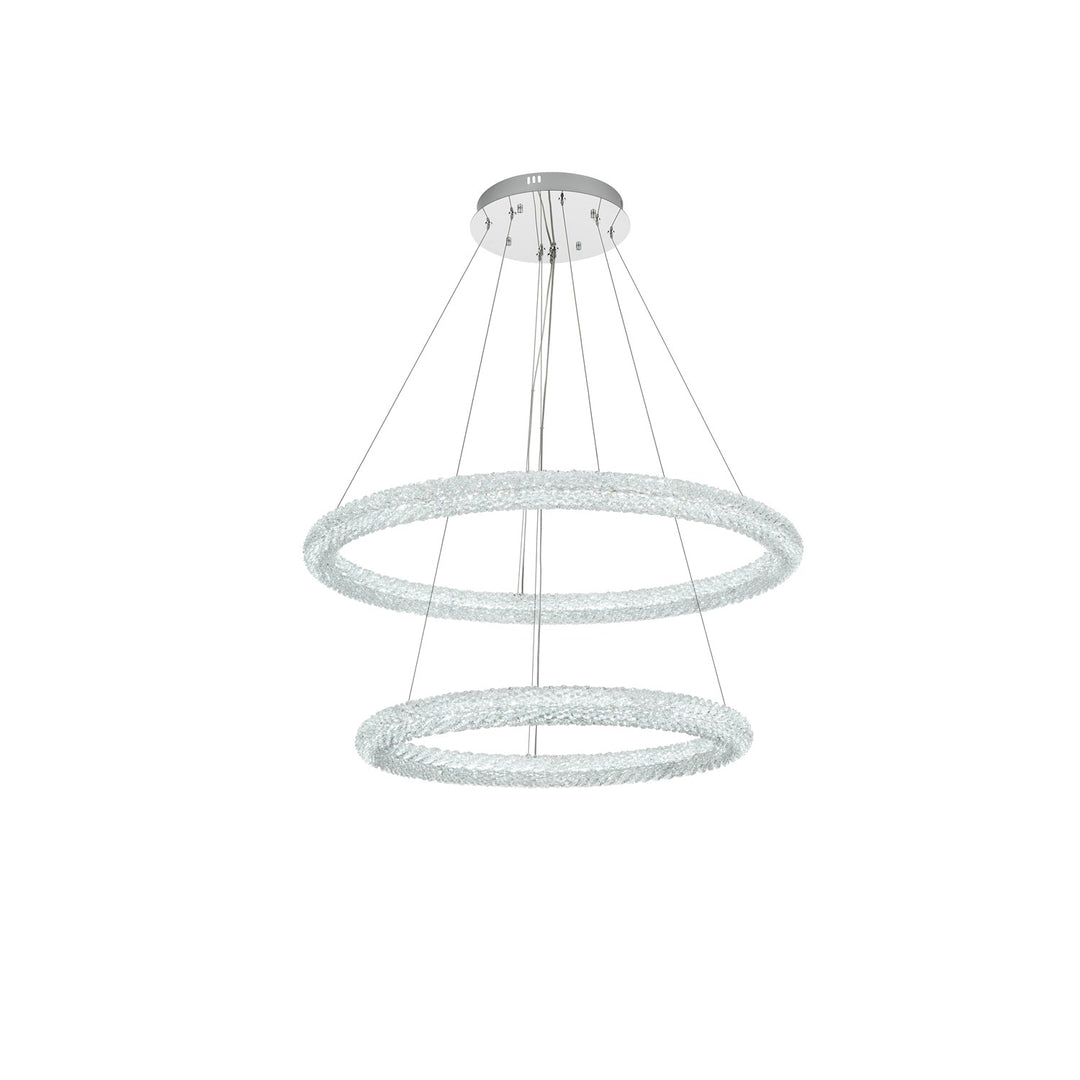 35.5 Inch Led Chandelier In Chrome