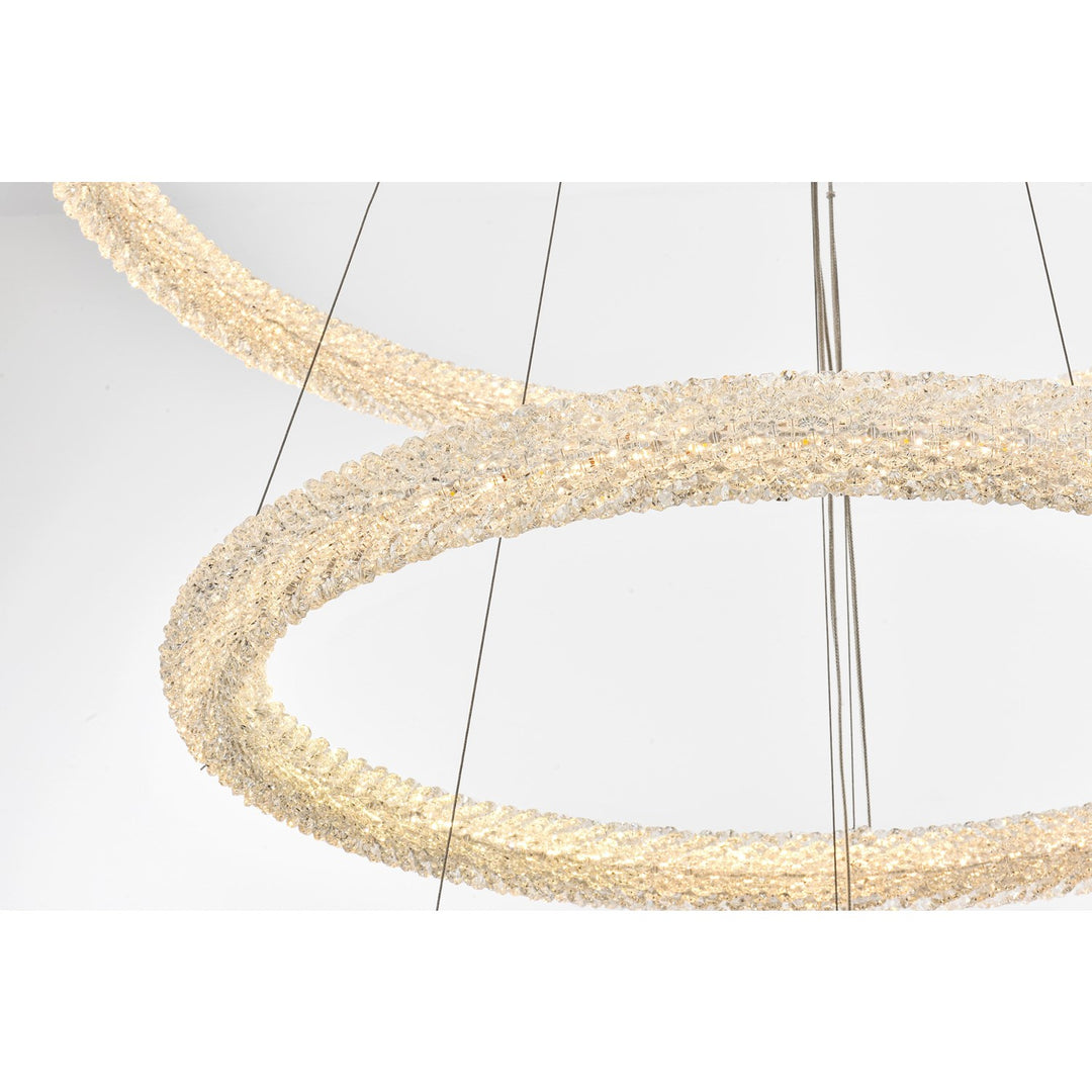 42 Inch Led Chandelier In Satin Gold