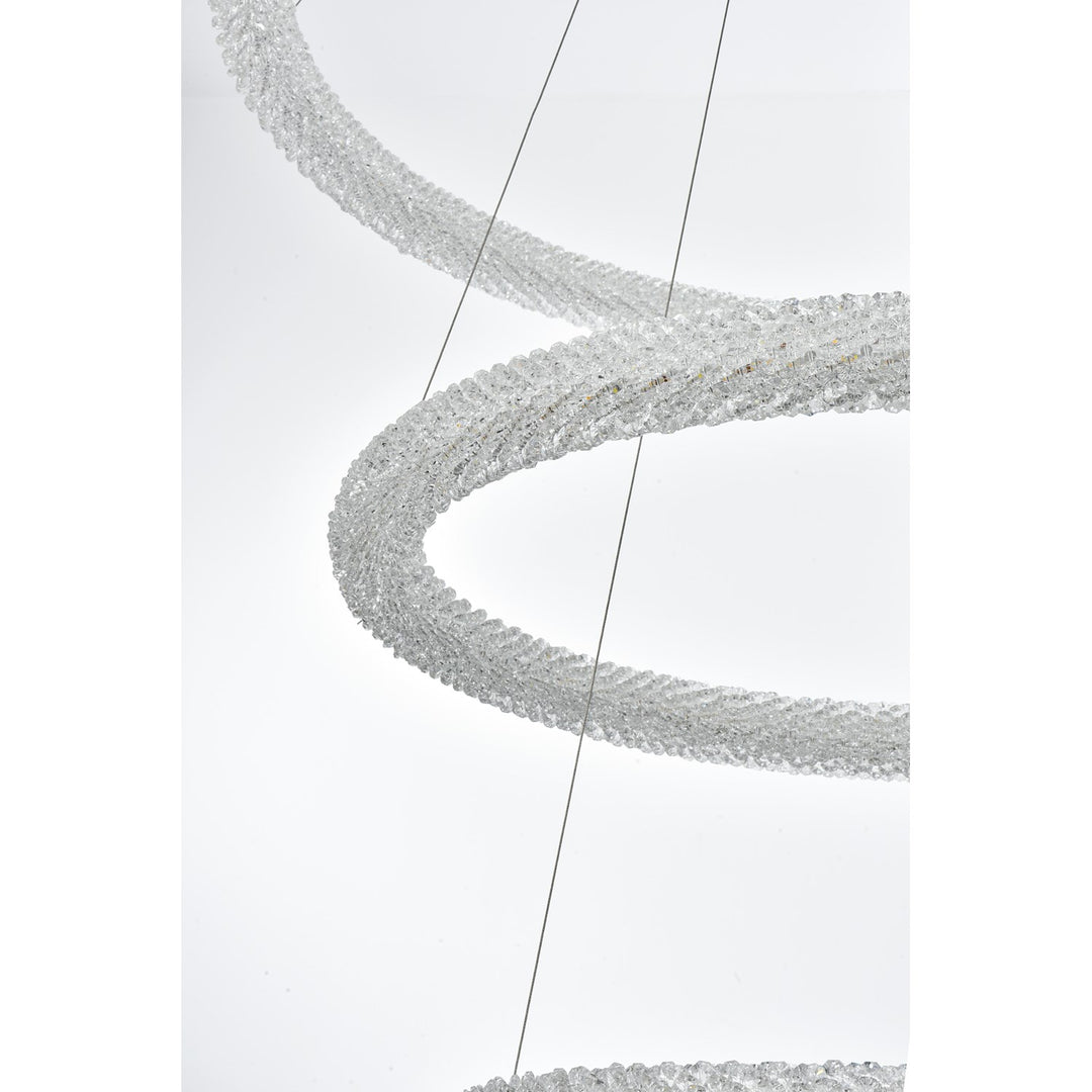 42 Inch Led Chandelier In Satin Gold