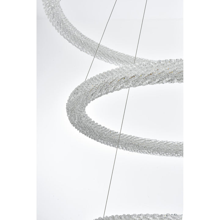 42 Inch Led Chandelier In Satin Gold