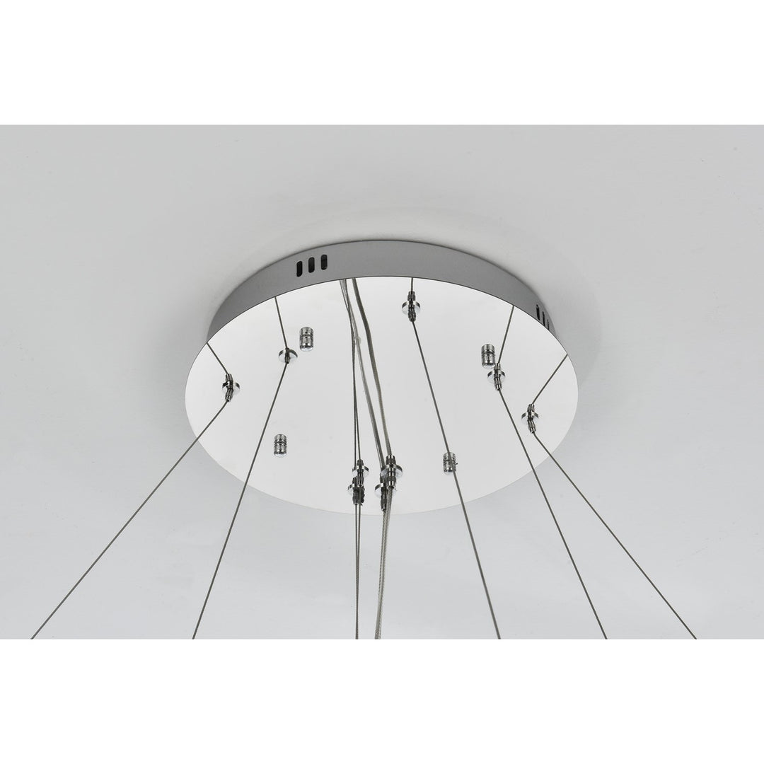 42 Inch Led Chandelier In Chrome