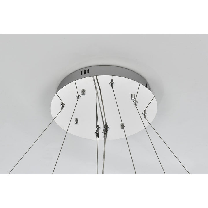 42 Inch Led Chandelier In Chrome