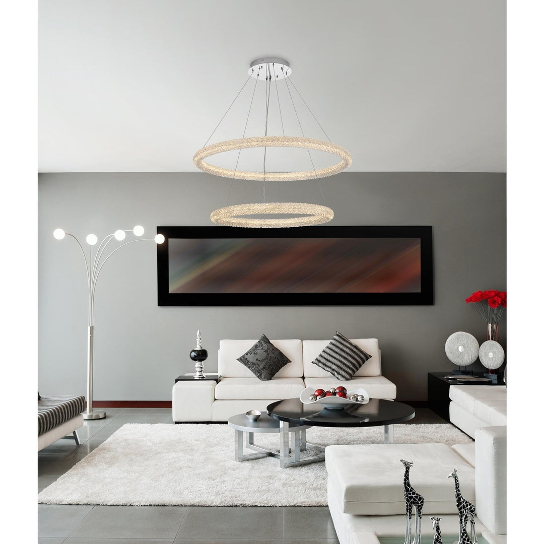 42 Inch Led Chandelier In Chrome