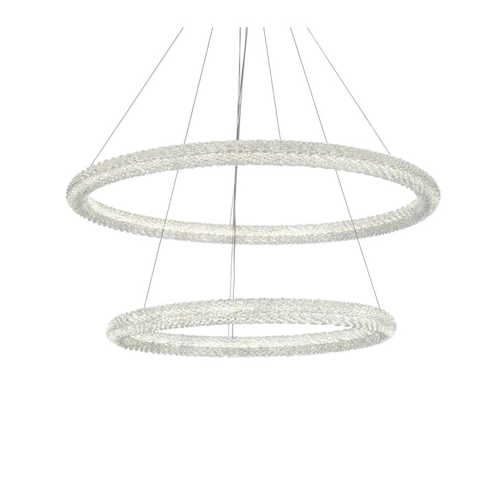42 Inch Led Chandelier In Chrome