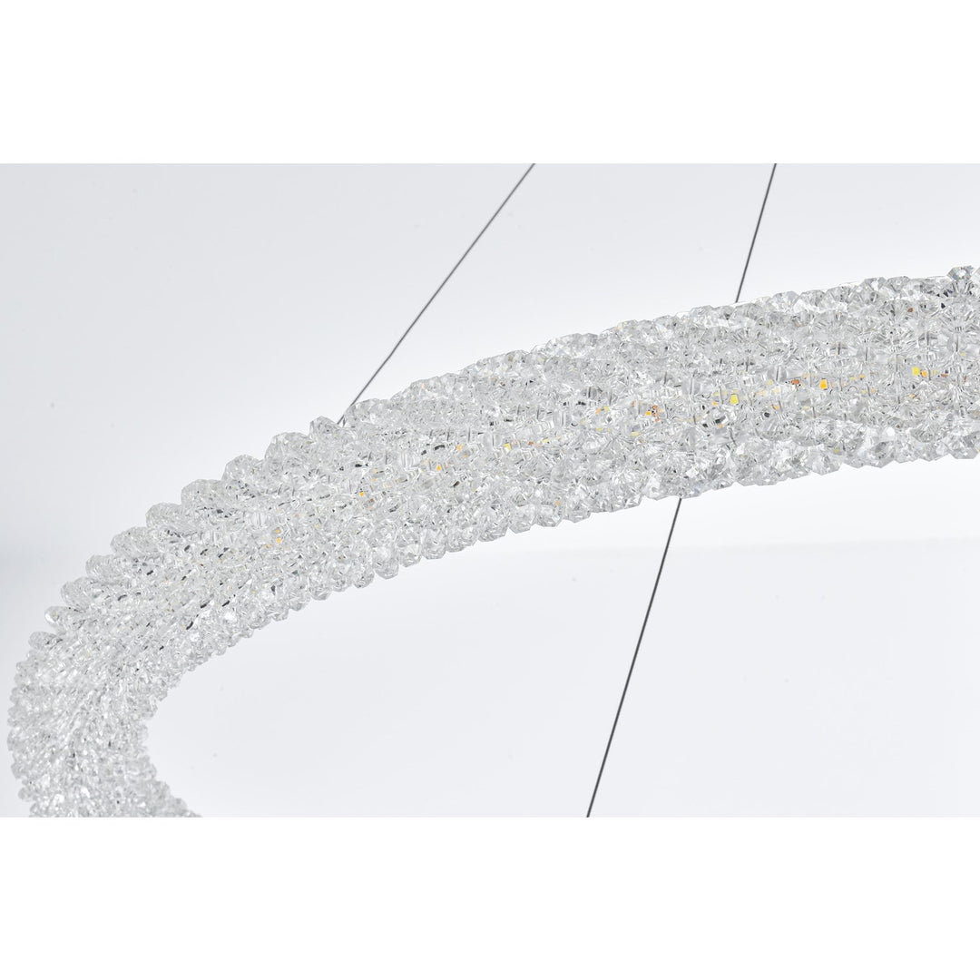 42 Inch Led Chandelier In Chrome
