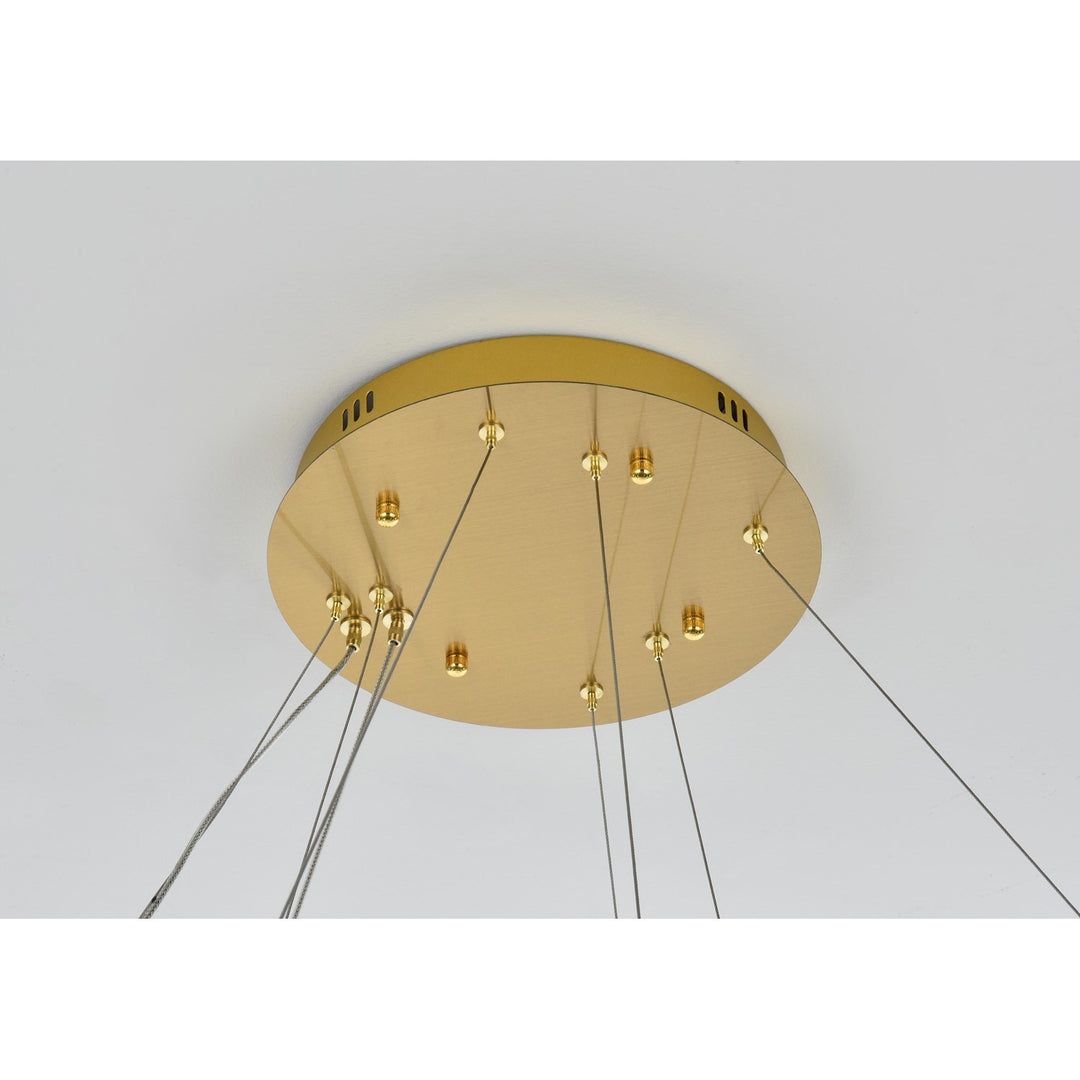 42 Inch Led Chandelier In Satin Gold