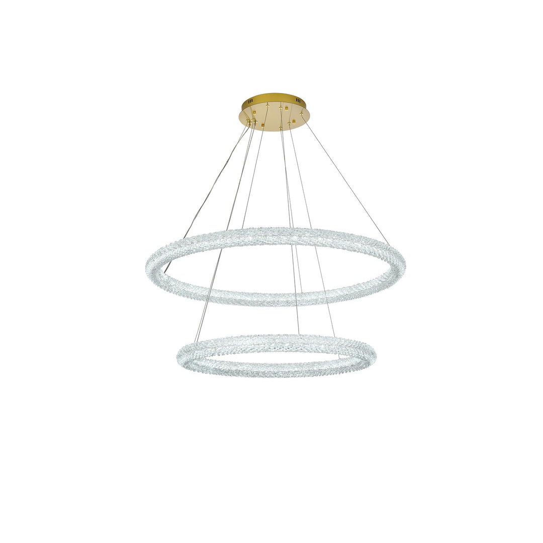 42 Inch Led Chandelier In Satin Gold