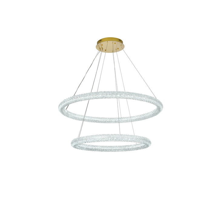 42 Inch Led Chandelier In Satin Gold