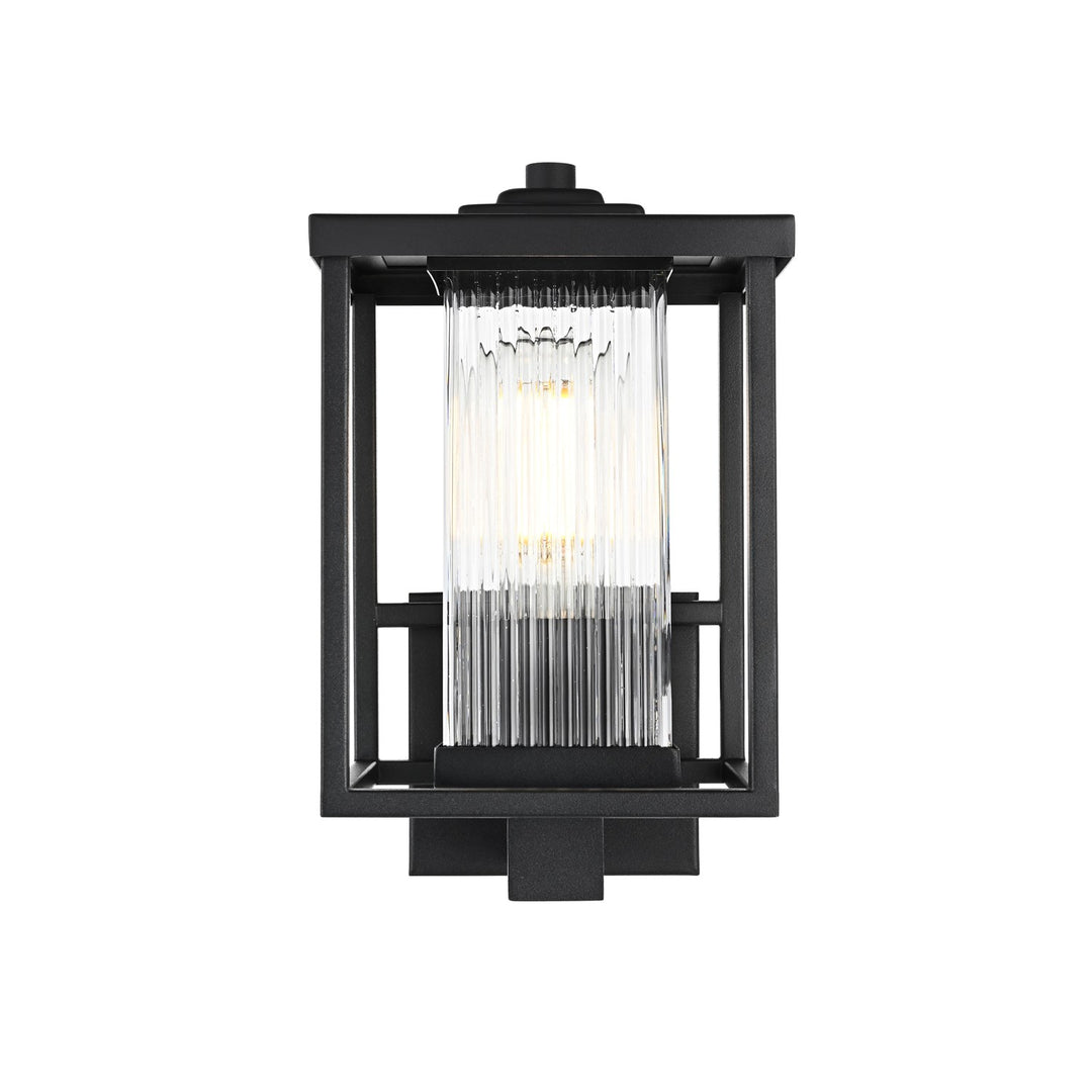 7 Inch Outdoor Wall Sconce in Black by Elegant Lighting