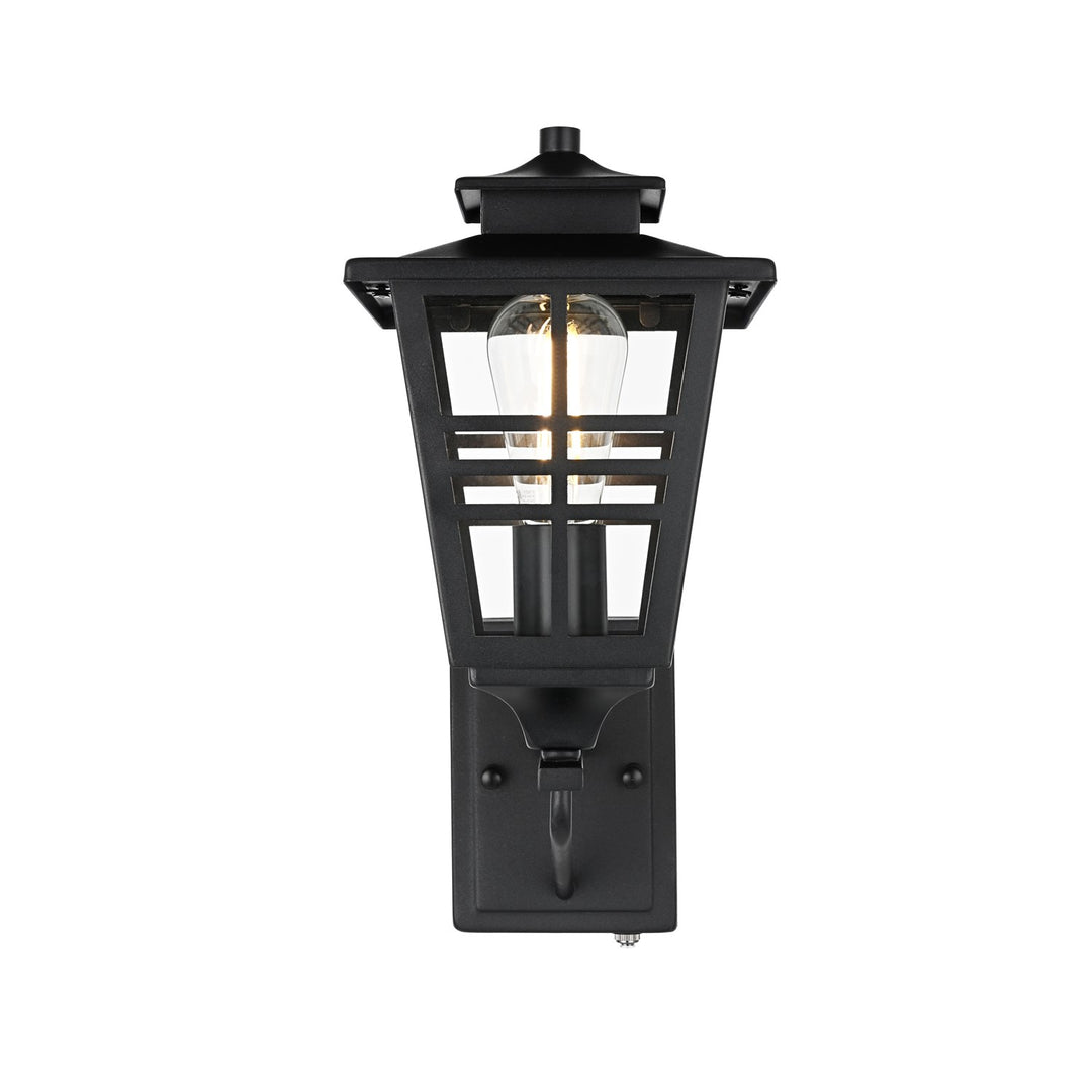 7 Inch Outdoor Wall Sconce in Black by Elegant Lighting