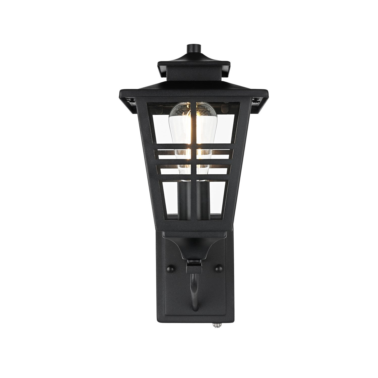 7 Inch Outdoor Wall Sconce in Black by Elegant Lighting
