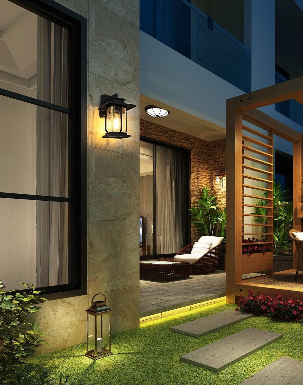 7 Inch Outdoor Wall Sconce in Black