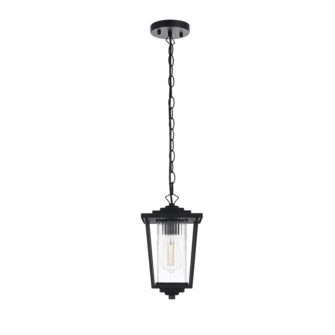 6.5 Inch Outdoor Pendant in Black by Elegant Lighting