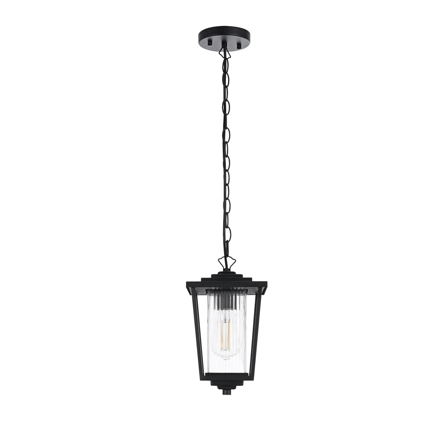 6.5 Inch Outdoor Pendant in Black by Elegant Lighting
