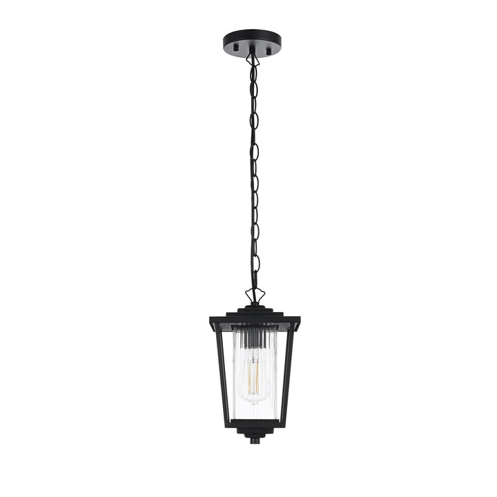 6.5 Inch Outdoor Pendant in Black by Elegant Lighting