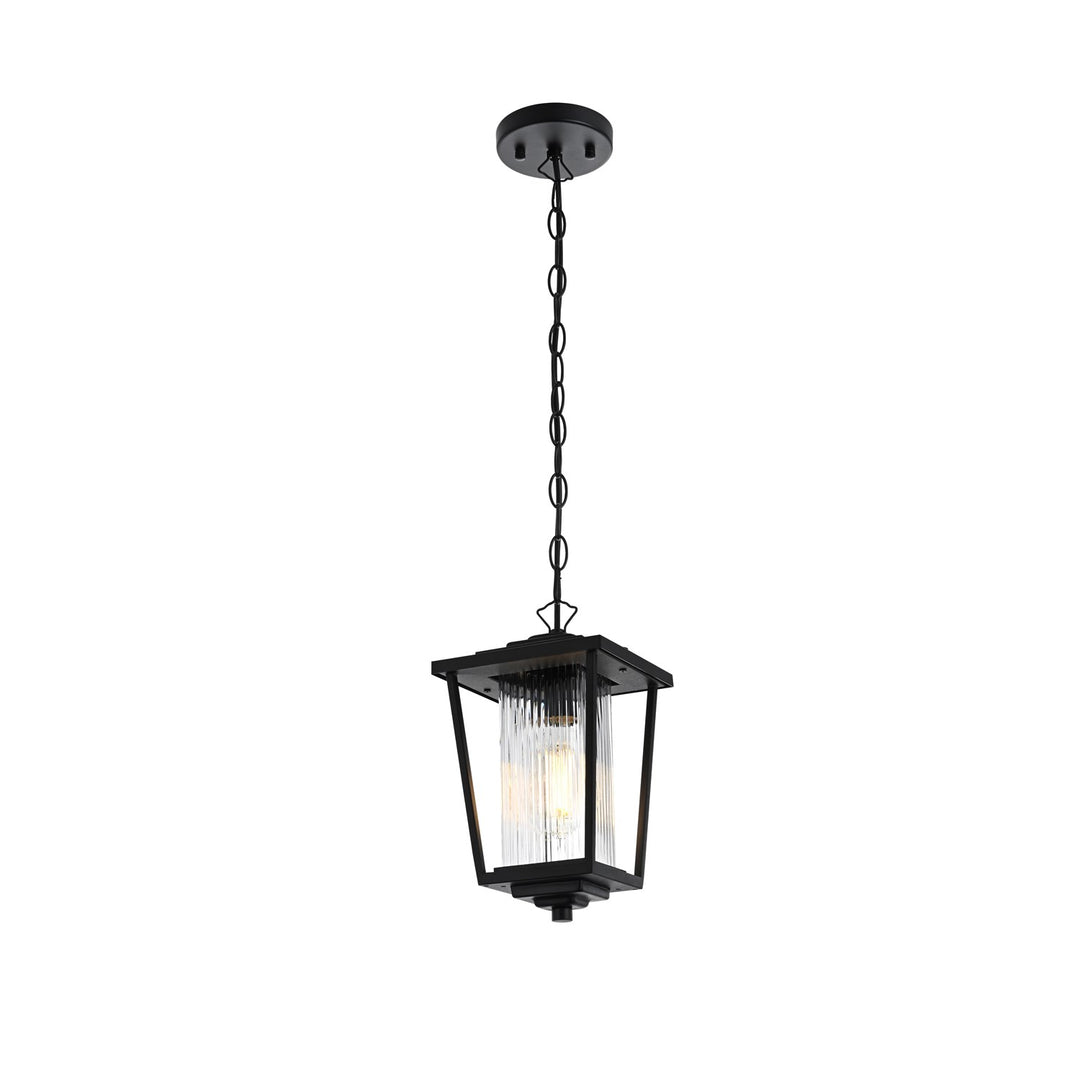 6.5 Inch Outdoor Pendant in Black