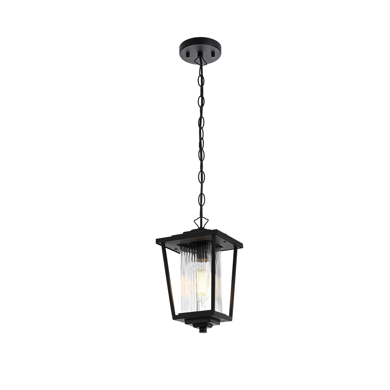 6.5 Inch Outdoor Pendant in Black