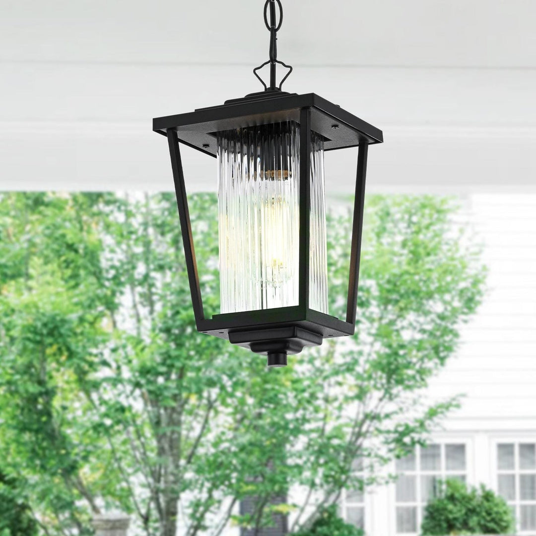 6.5 Inch Outdoor Pendant in Black