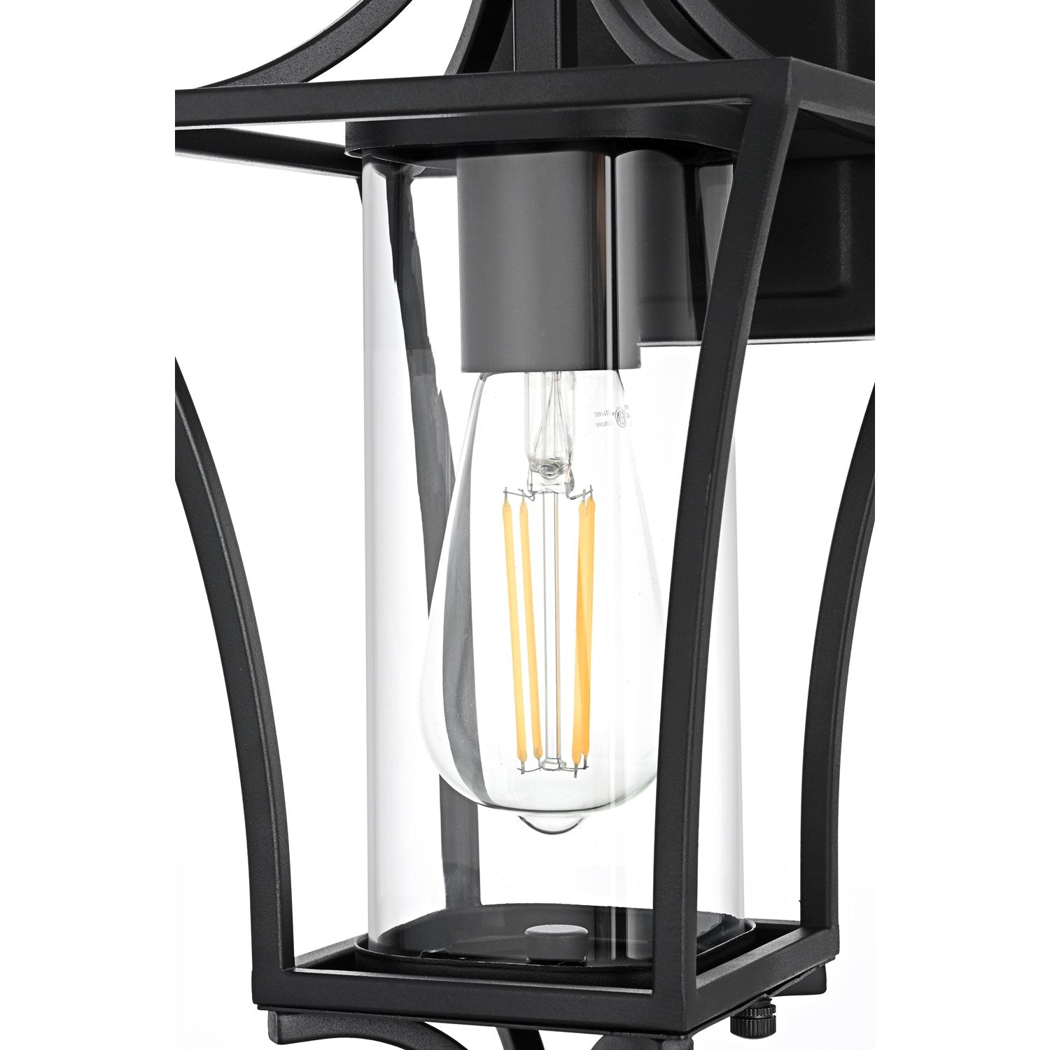 7 Inch Outdoor Wall Sconce in Black