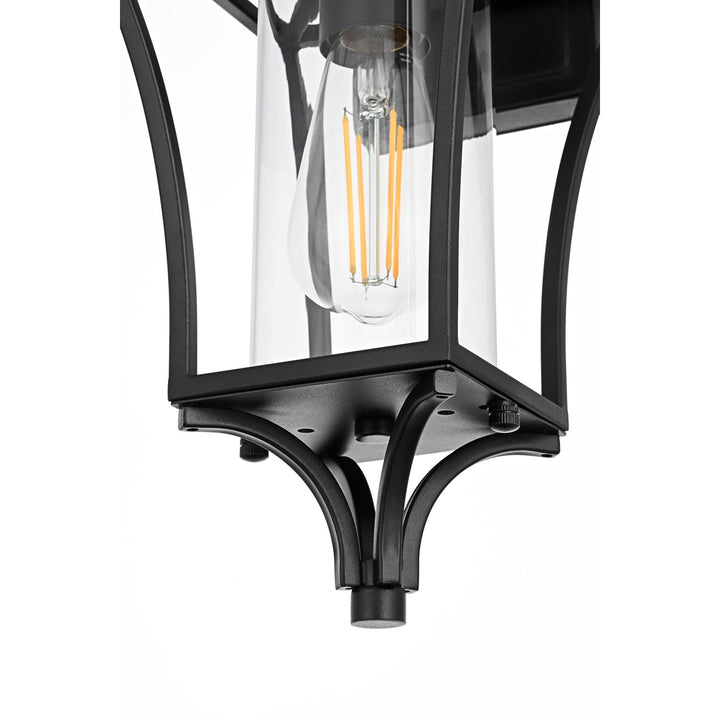 7 Inch Outdoor Wall Sconce in Black