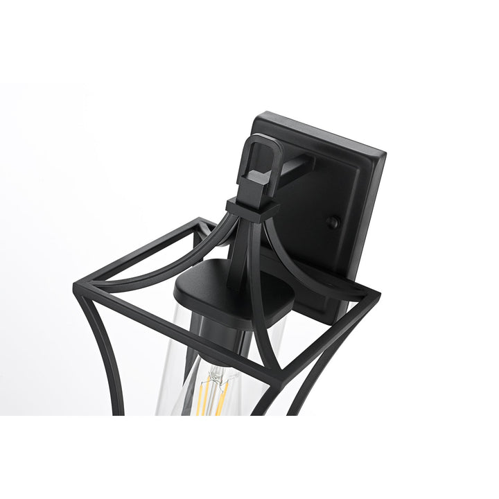 7 Inch Outdoor Wall Sconce in Black