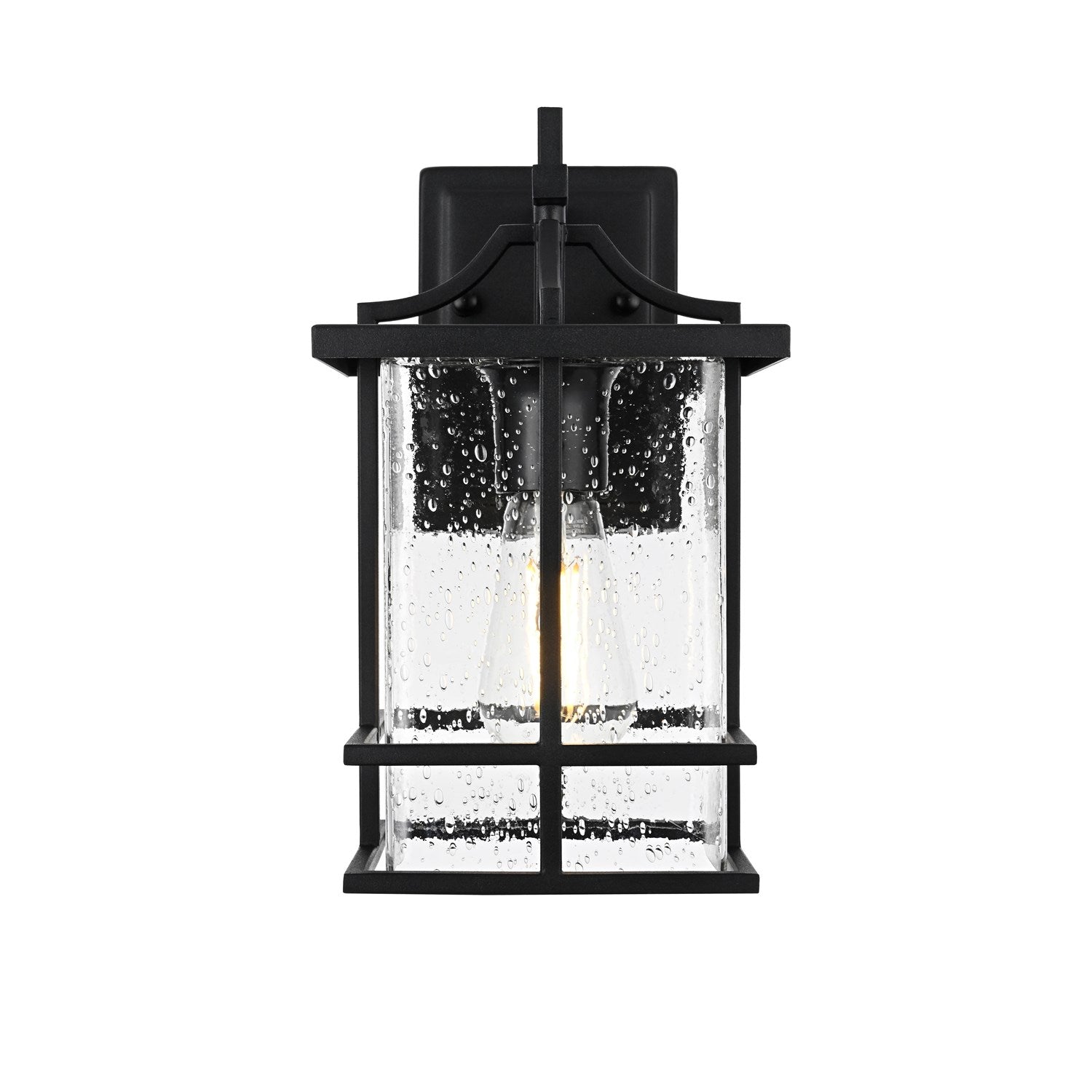 7 Inch Outdoor Wall Sconce in Black by Elegant Lighting