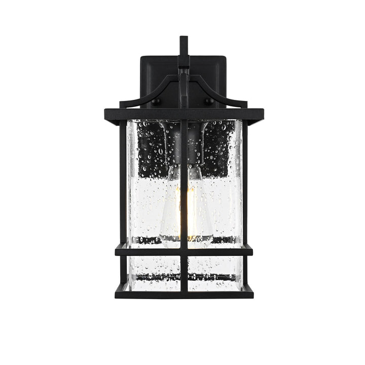 7 Inch Outdoor Wall Sconce in Black by Elegant Lighting