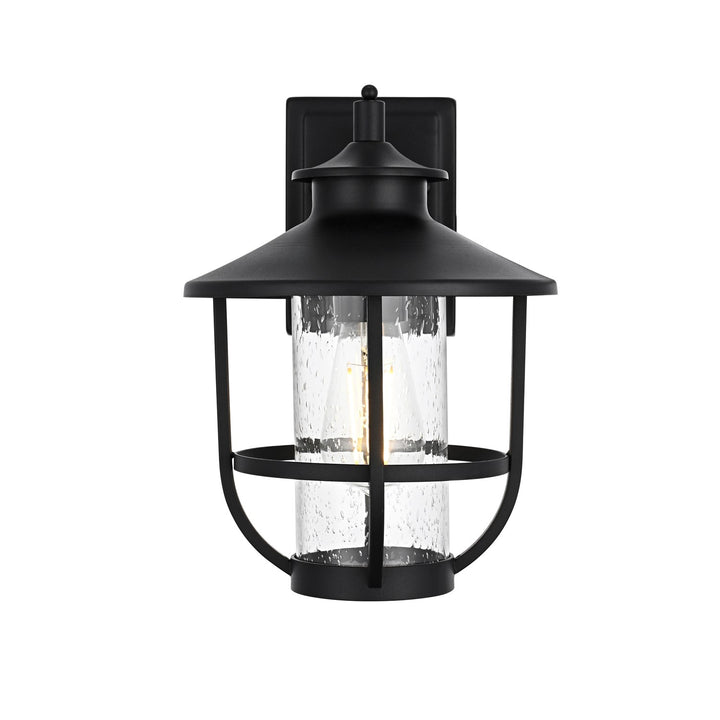 9 Inch Outdoor Wall Sconce in Black by Elegant Lighting