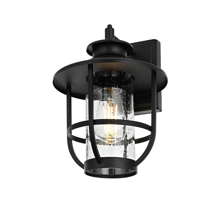 9 Inch Outdoor Wall Sconce in Black