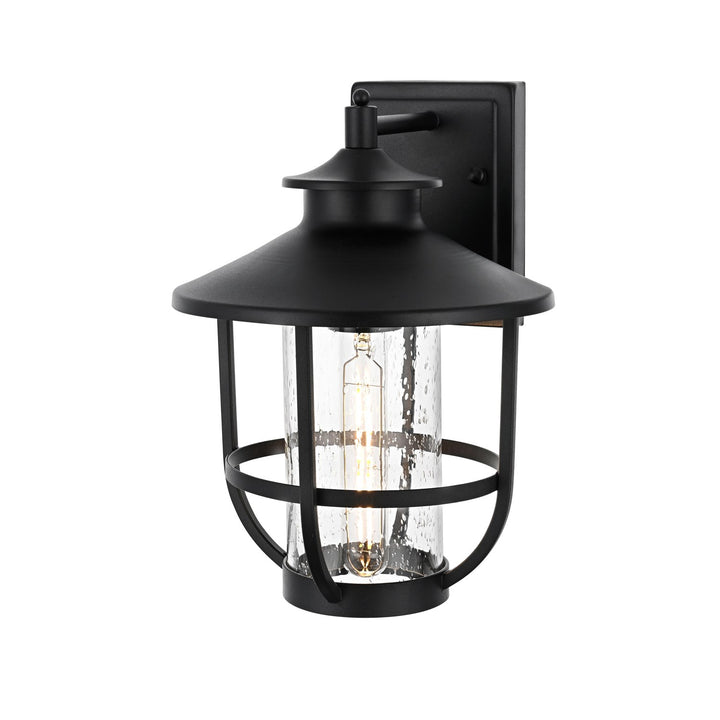 9 Inch Outdoor Wall Sconce in Black