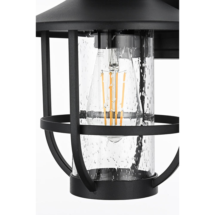 9 Inch Outdoor Wall Sconce in Black