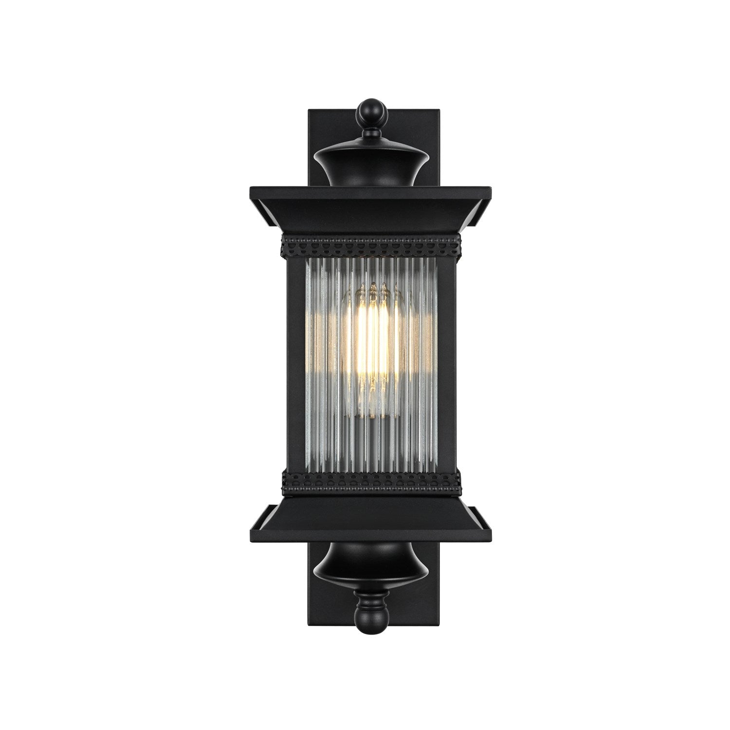7 Inch Outdoor Wall Sconce in Black by Elegant Lighting