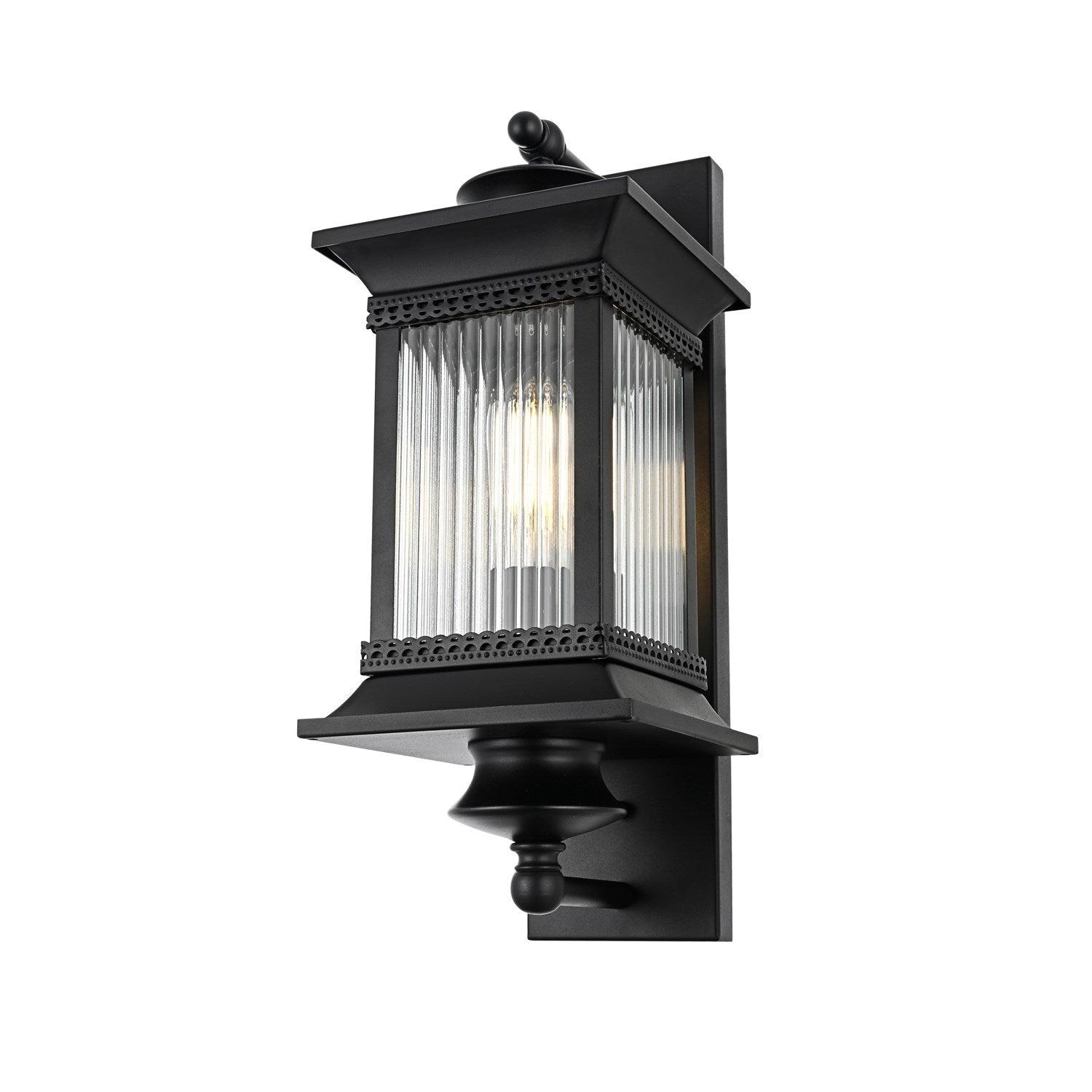 7 Inch Outdoor Wall Sconce in Black