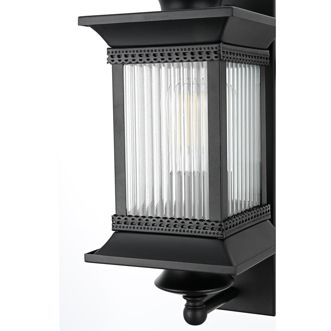 7 Inch Outdoor Wall Sconce in Black