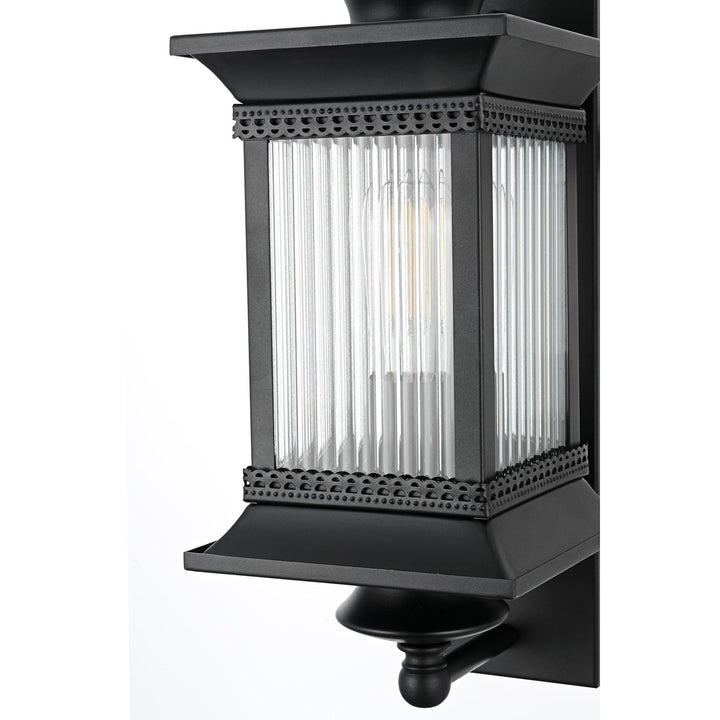 7 Inch Outdoor Wall Sconce in Black
